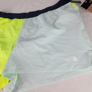 THE NORTH FACE Womens 2XL Wander Short Elastic Waistband Brief Blue Yellow NWT
